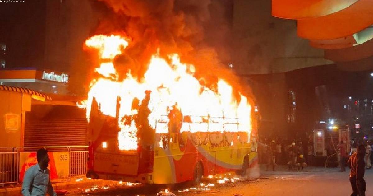 Private bus catches fire in Telangana's KPHB colony; no casualty reported